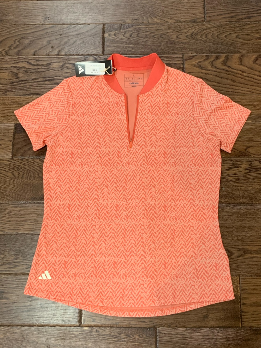 adidas Coral Patterned Short Sleeve Polo